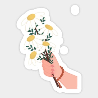 Daisy Flower Sticker